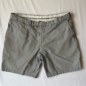 POLO BY RALPH LAUREN Bradbury White and Black Seersucker Shorts